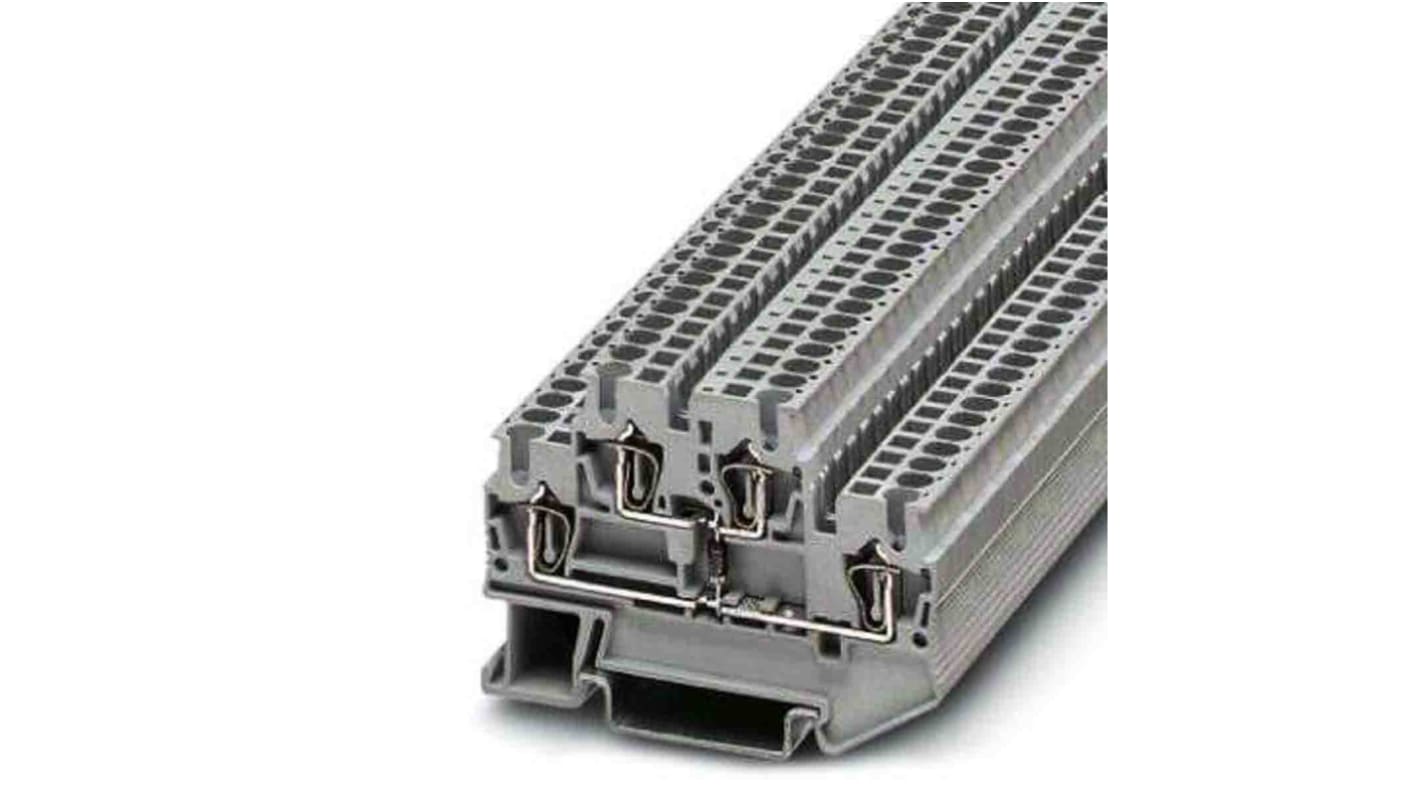 Phoenix Contact 5, STTB 2 Series Grey Double Level Terminal Block, 0.08 → 4mm², Spring Cage Termination