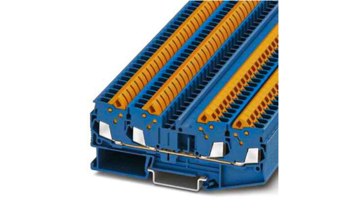 Phoenix Contact 5-QUATTRO, QTC 2 Series Blue Feed Through Terminal Block, 0.5 → 2.5mm²