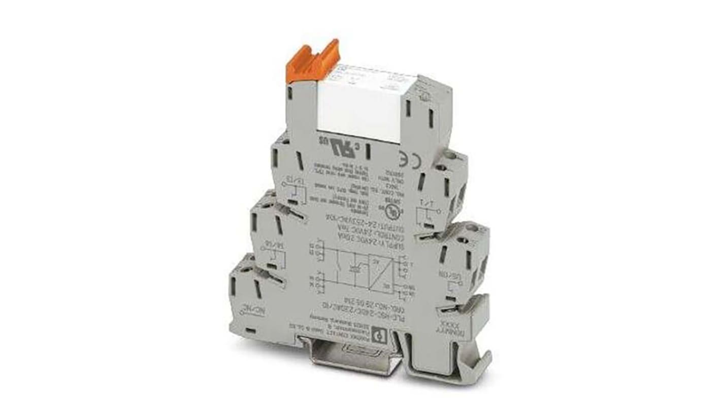 Phoenix Contact PLC-HSC Halbleiter-Interfacerelais, 100 mA max., DIN-Schienen 19,2 V dc min. 253 V AC max. / 28,8 V dc