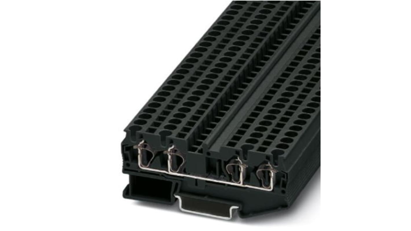 Phoenix Contact ST 4-QUATTRO BK Series Black Feed Through Terminal Block, 0.08 → 6mm², ATEX, IECEx