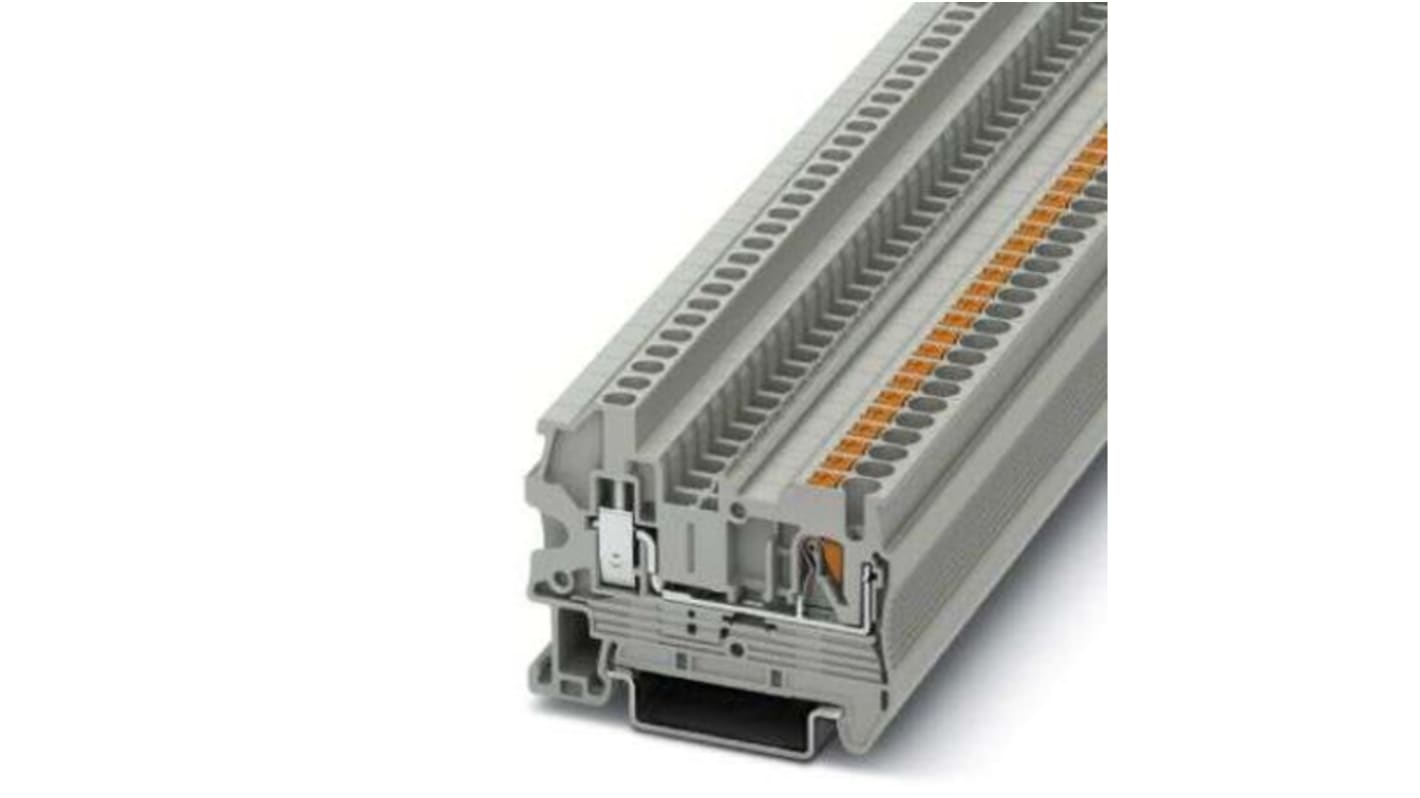 Phoenix Contact PTU 2.5 Series Grey Feed Through Terminal Block, 0.14 → 4mm², Push In Termination