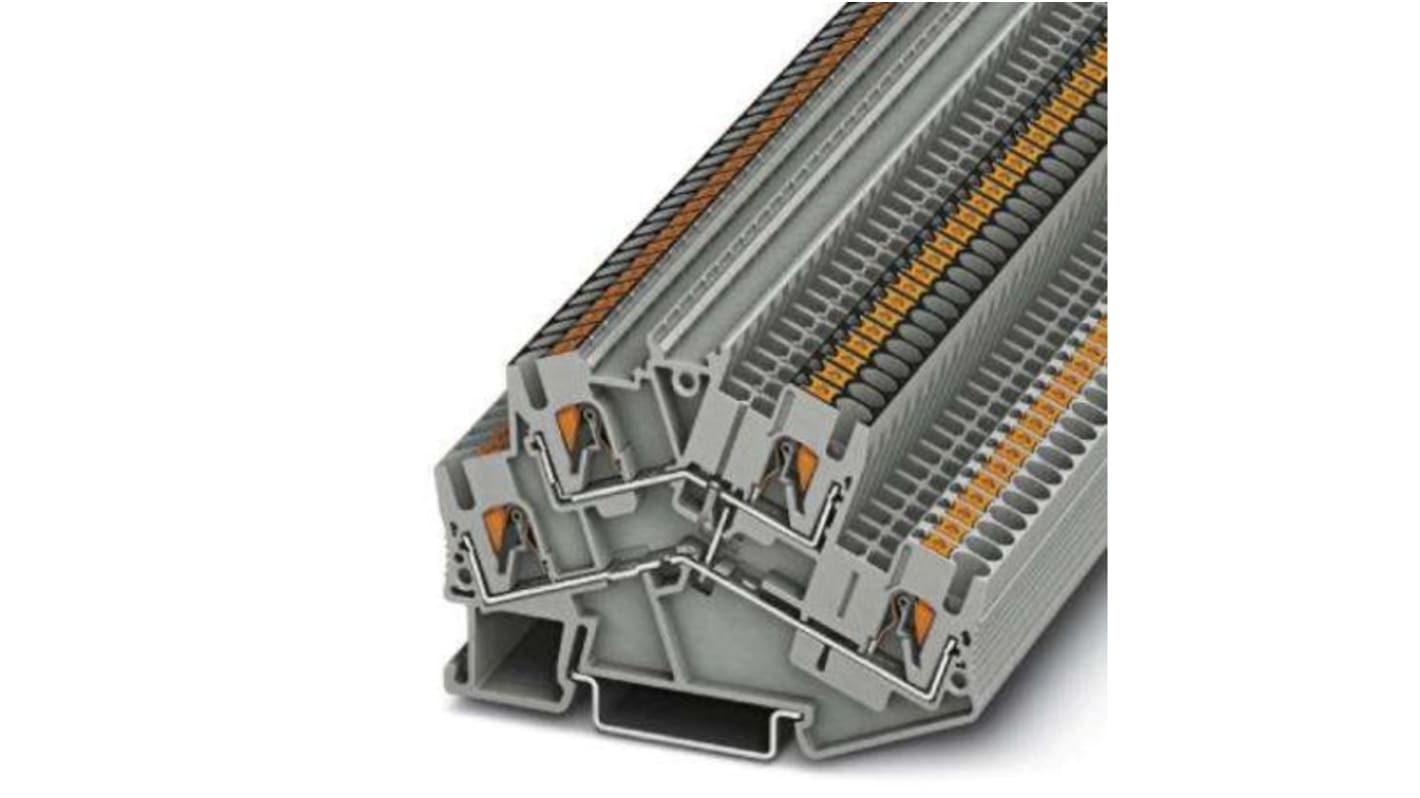 Phoenix Contact PTTBS 2.5-PV Series Grey Double Level Terminal Block, 0.14 → 4mm², Push In Termination, ATEX,