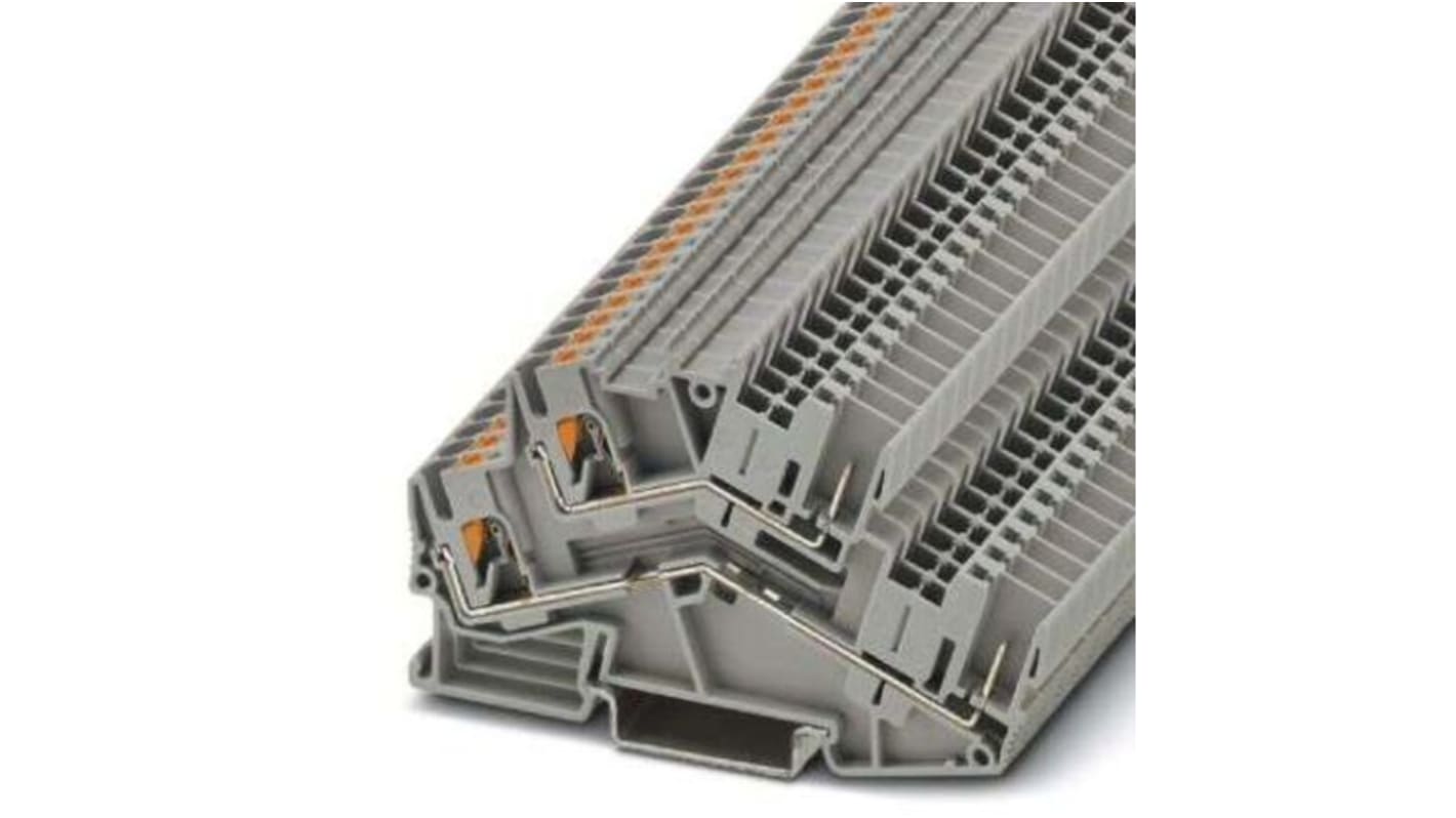 Phoenix Contact PTTBS 2.5/2P Series Grey Double Level Terminal Block, 0.14 → 4mm², Push In Termination