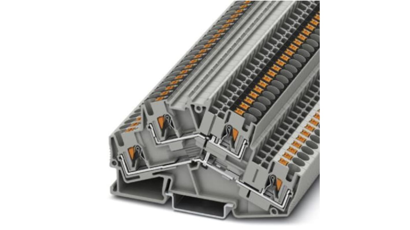 3211848 Phoenix Contact PTTBS 4PV Series Grey Double Level Terminal