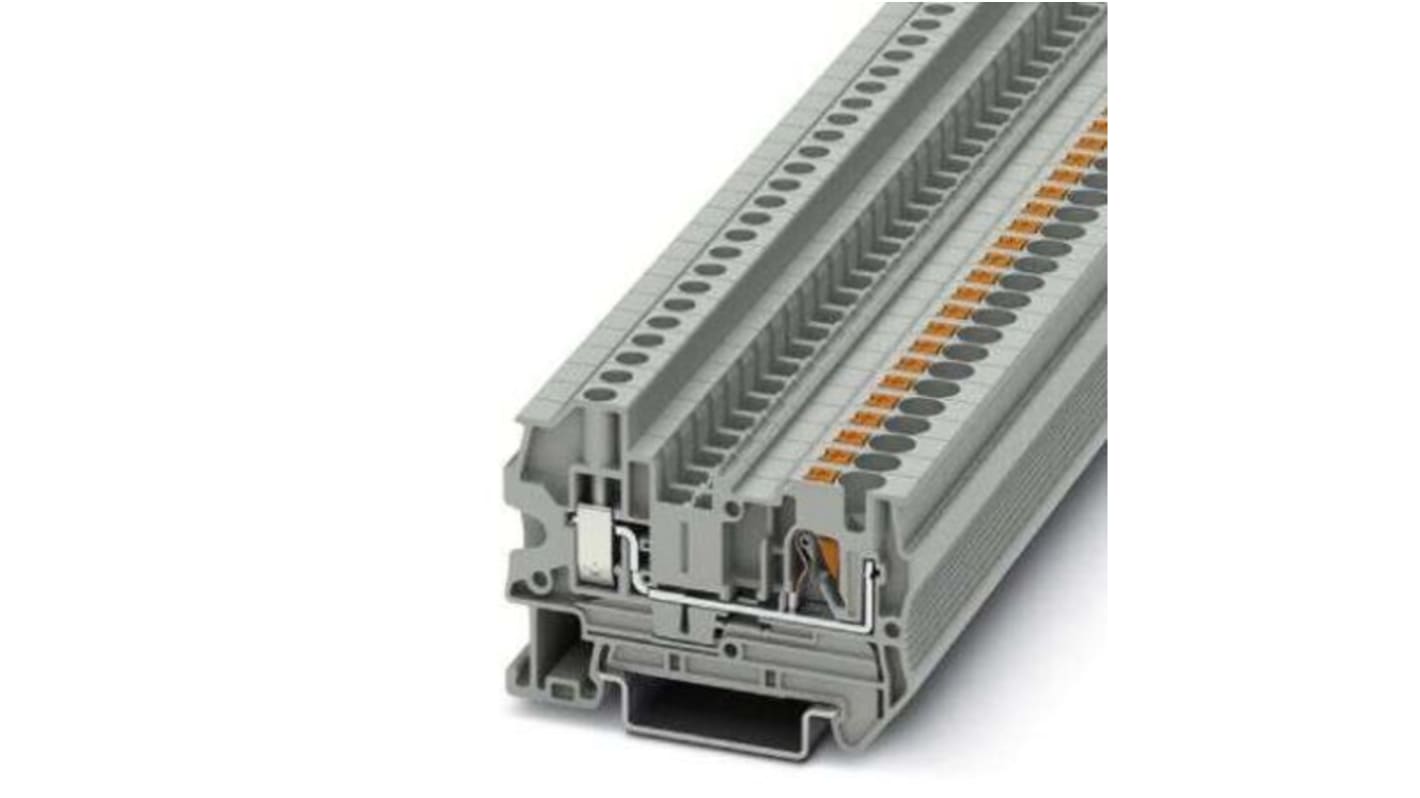 Phoenix Contact PTU 4 WH Series White Feed Through Terminal Block, 0.2 → 6mm², Push In Termination