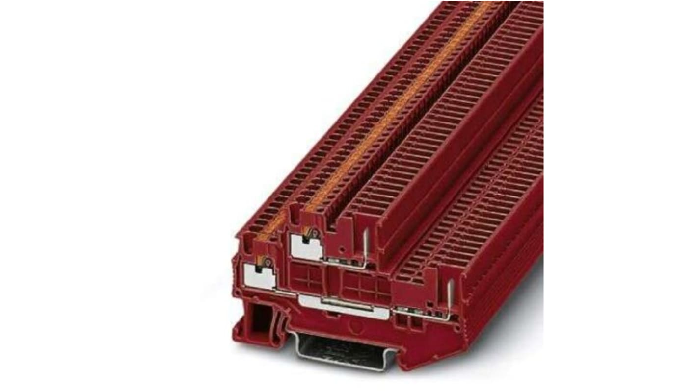 Phoenix Contact PTTB 1.5/S/2P RD Series Red Double Level Terminal Block, 0.14 → 1.5mm²
