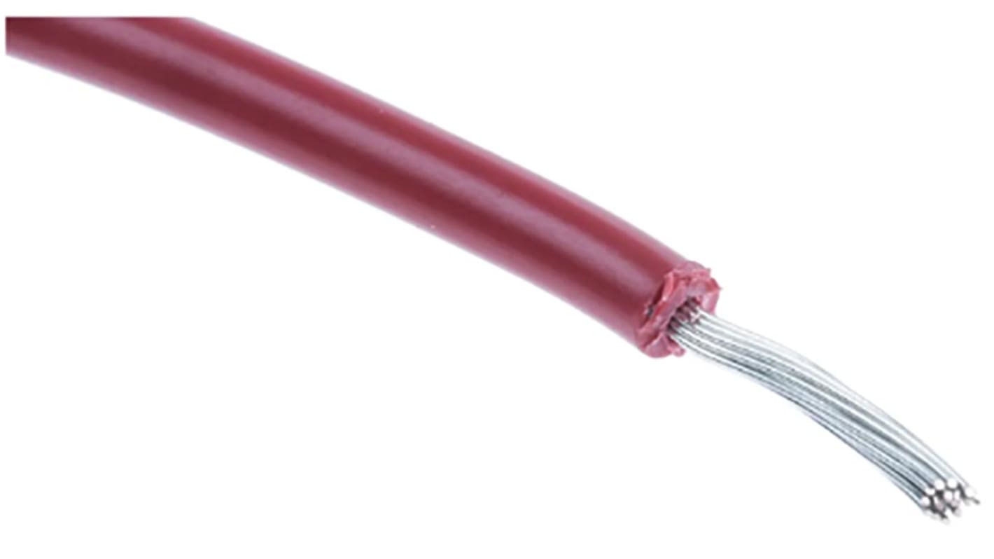 RS PRO Einzeladerleitung 0,52 mm², 20 AWG 100m Rot PVC isoliert 10/0,254 mm Litzen UL1015