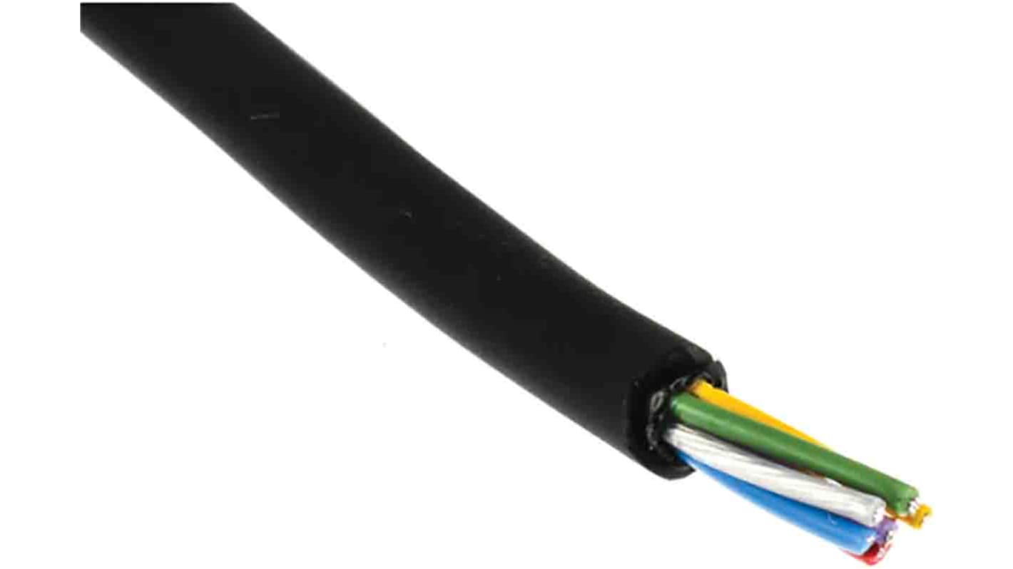 Cable de audio de 6 conductores, sección 0,22 mm², Ø ext. 5.2mm, long, 100m