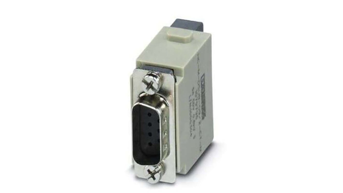 Phoenix Contact Heavy Duty Power Connector Module, 5A, Female,  HC-M-DSUB Series, 9 Contacts