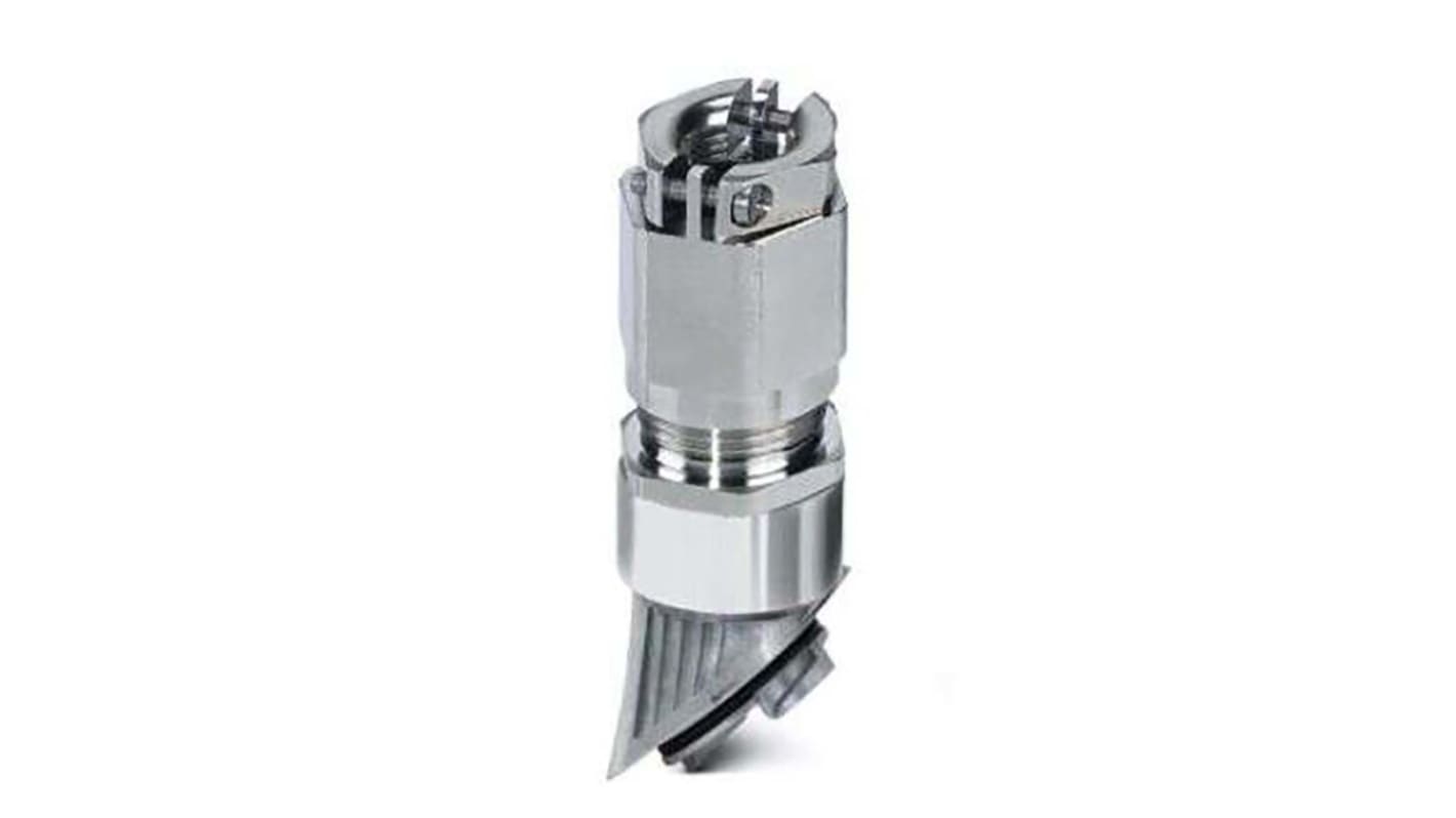 Phoenix Contact  HC-B-GTRS Series Silver Nickel Plated Brass Cable Gland, M25 Thread, 9mm Min, 17mm Max, IP66, IP67