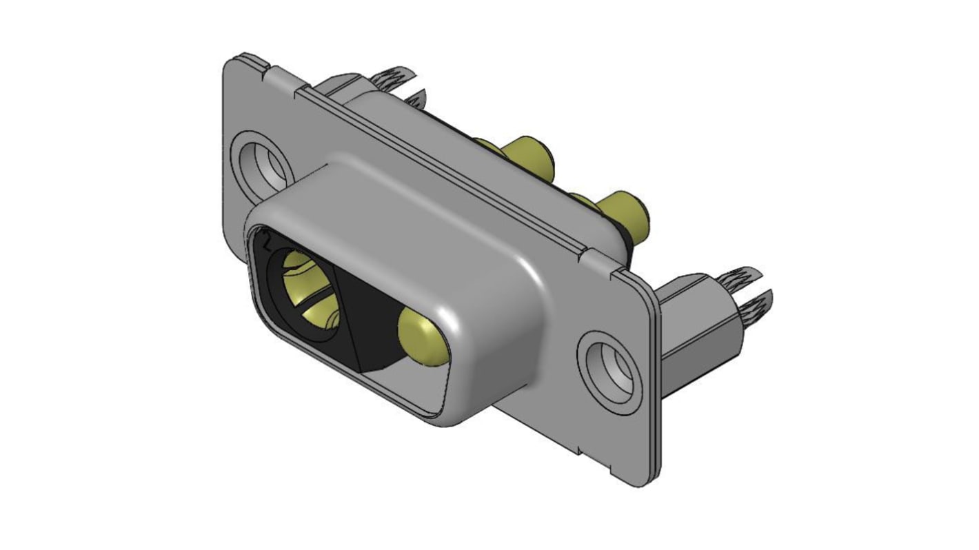 FCT from Molex 173107 2 Way D-sub Connector Socket, 6.86mm Pitch, with 4-40 Screw Locks