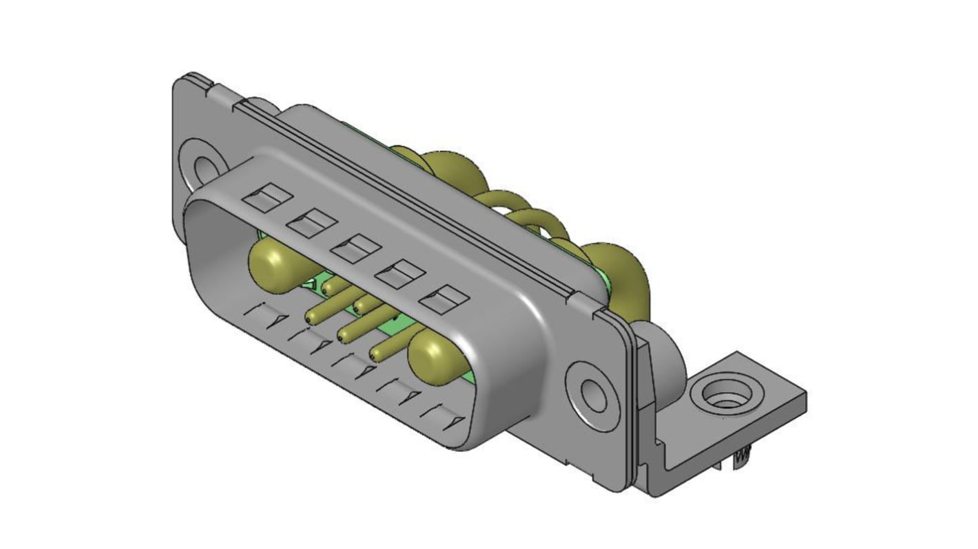 Conector D-sub FCT from Molex, Serie 173107, paso 2.54mm, Ángulo de 90° , Montaje en PCB, Hembra, con Bloqueos roscados