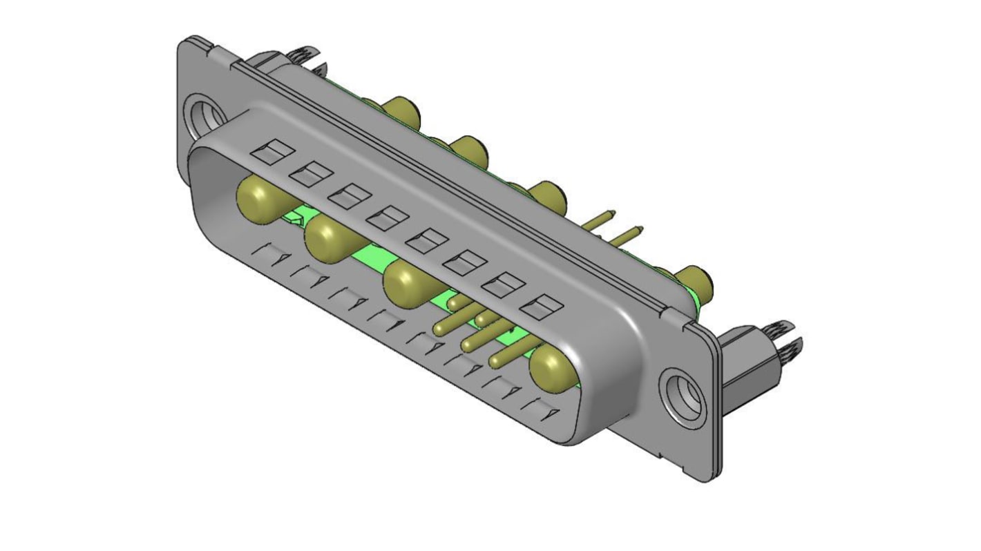 Conector D-sub FCT from Molex, Serie 173107, paso 2.74mm, Recto, Montaje en PCB, Hembra, con Bloqueos roscados 4-40