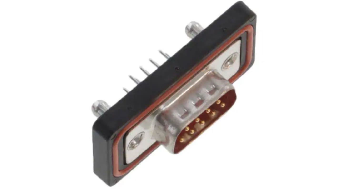 Conector D-sub FCT from Molex, Serie 172704, paso 2.84mm, Recto, Montaje en orificio pasante, Macho, con Bloqueos