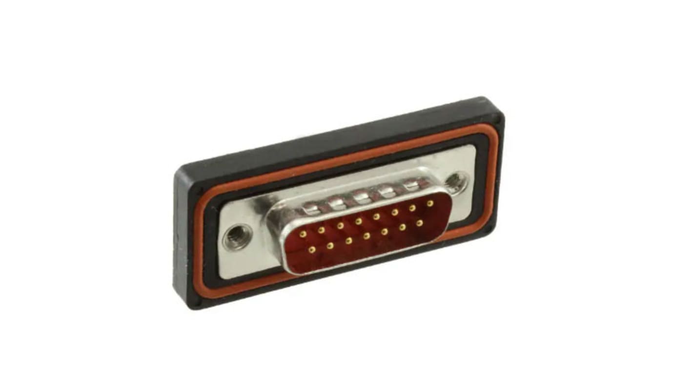 FCT from Molex 173110 15 Way Panel Mount D-sub Connector Plug, 2.84mm Pitch, with 4-40 Screw Locks