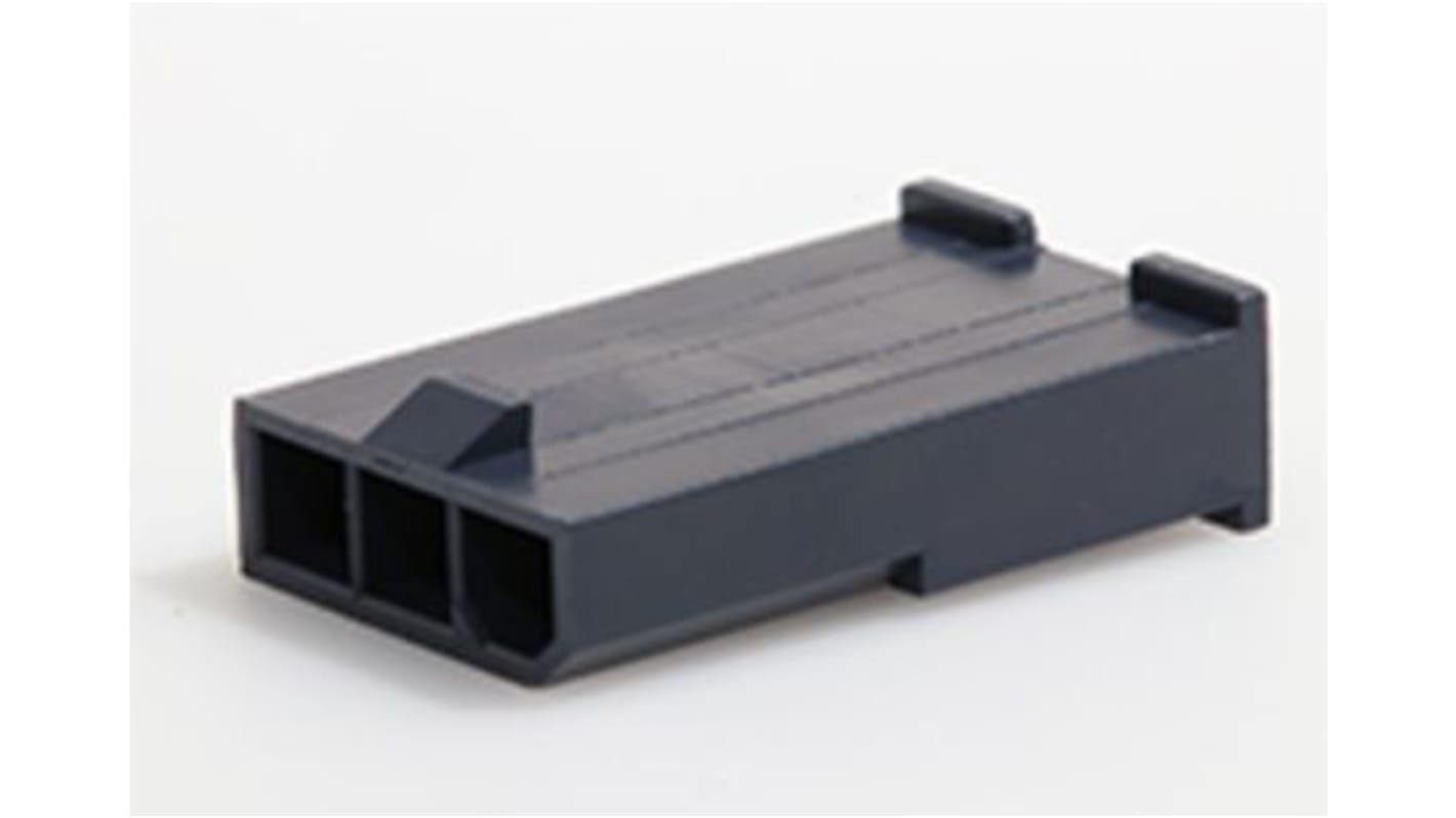 Molex Mini-Fit Jr. Series Horizontal Through Hole PCB Header, 3 Contact(s), 4.2mm Pitch, 1 Row(s), Shrouded