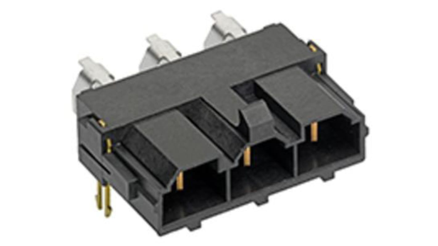 Conector macho para PCB Ángulo de 90° Molex serie Mini-Fit Sr. de 2 vías, 1 fila, paso 10.0mm, Montaje en orificio