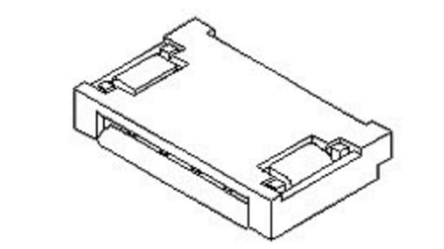 Molex FPC csatlakozó Easy-On sorozat, távolság: 0.5mm, 10 érintkező, Derékszögű, Felületszerelt, Nő, 51281, Nem ZIF