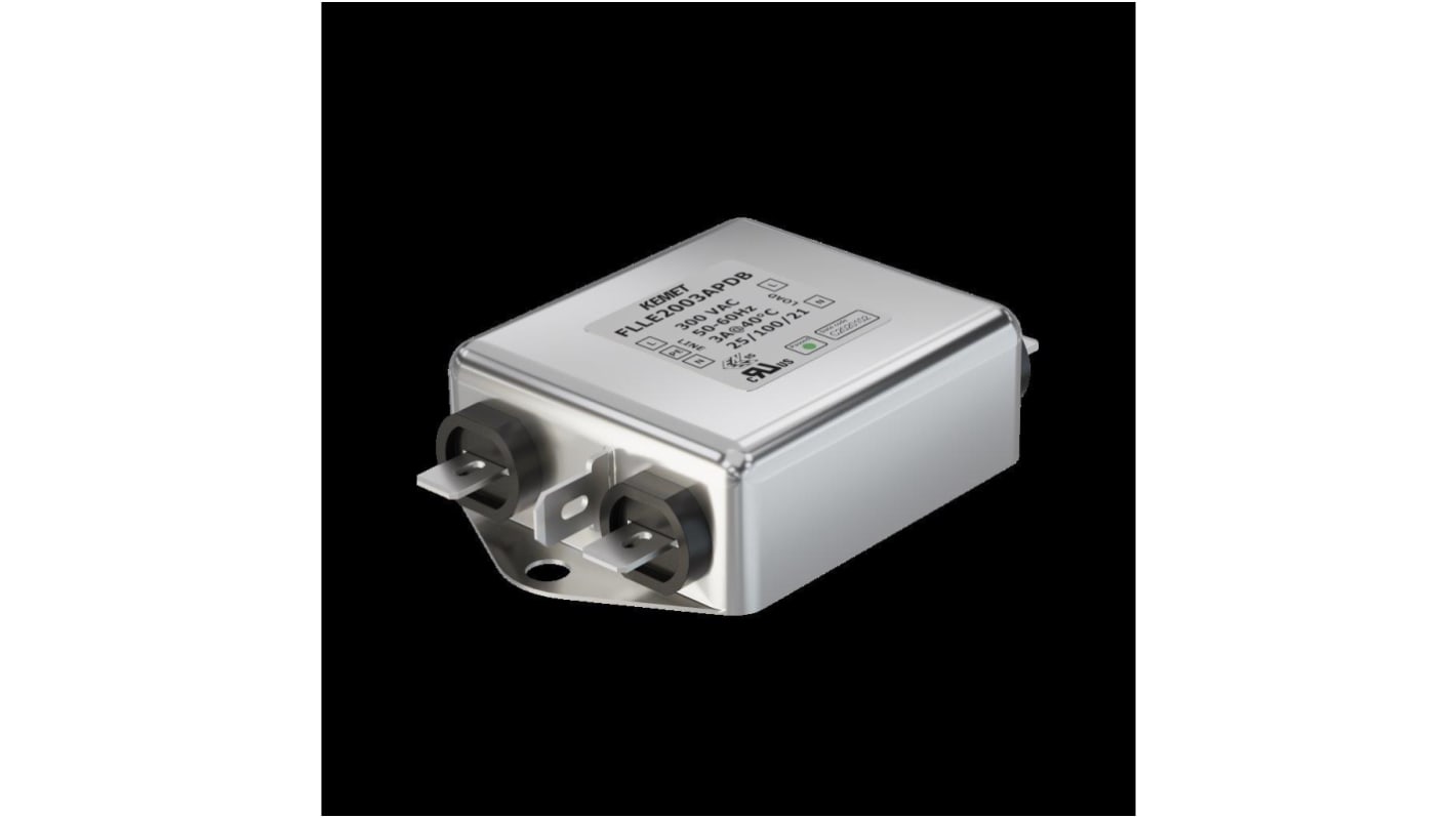 KEMET FLLE2-P EMV-Filter, 300 V ac/dc, 6A, Gehäusemontage, 1-phasig / 50-60Hz