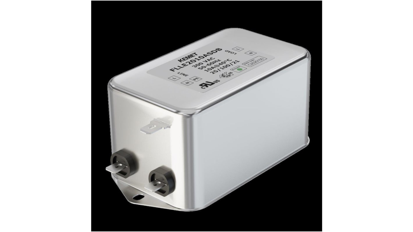 KEMET FLLE2-S EMV-Filter, 300 V ac/dc, 10A, Gehäusemontage, 1-phasig / 50-60Hz