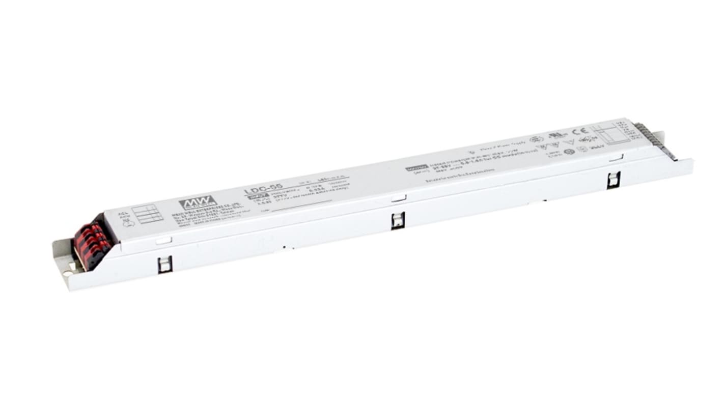 Driver LED MEAN WELL LDC-55, IN: 180 → 295 Vac, OUT: 60V, 1.05A, 55W, regulable