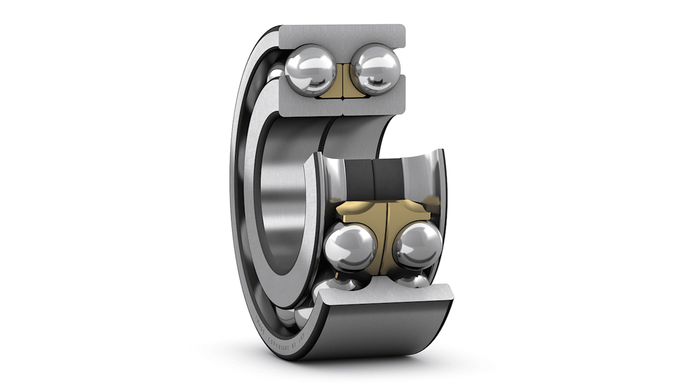 Roulement à billes à contact oblique à double rangée SKF, ø int. 50mm, ø ext. 110mm, larg. 44.4mm