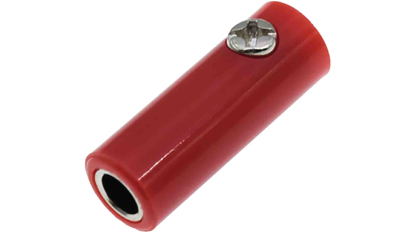RS PRO Red Female Banana Socket, 4 mm Connector, Screw Termination, 32A, 30V, Nickel Plating