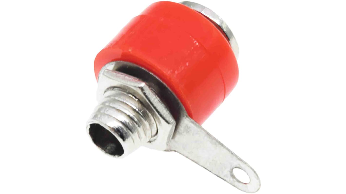 RS PRO 4 mm Bananenbuchse Rot, Kontakt vernickelt, 30V / 19A, Lötanschluss