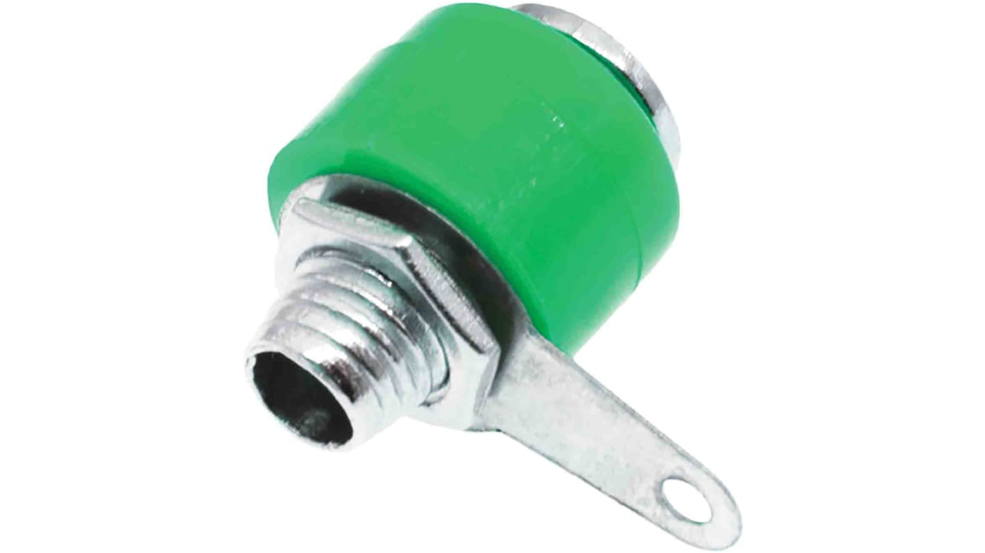 Fiche banane femelle 4 mm RS PRO Vert Femelle 19A 30V