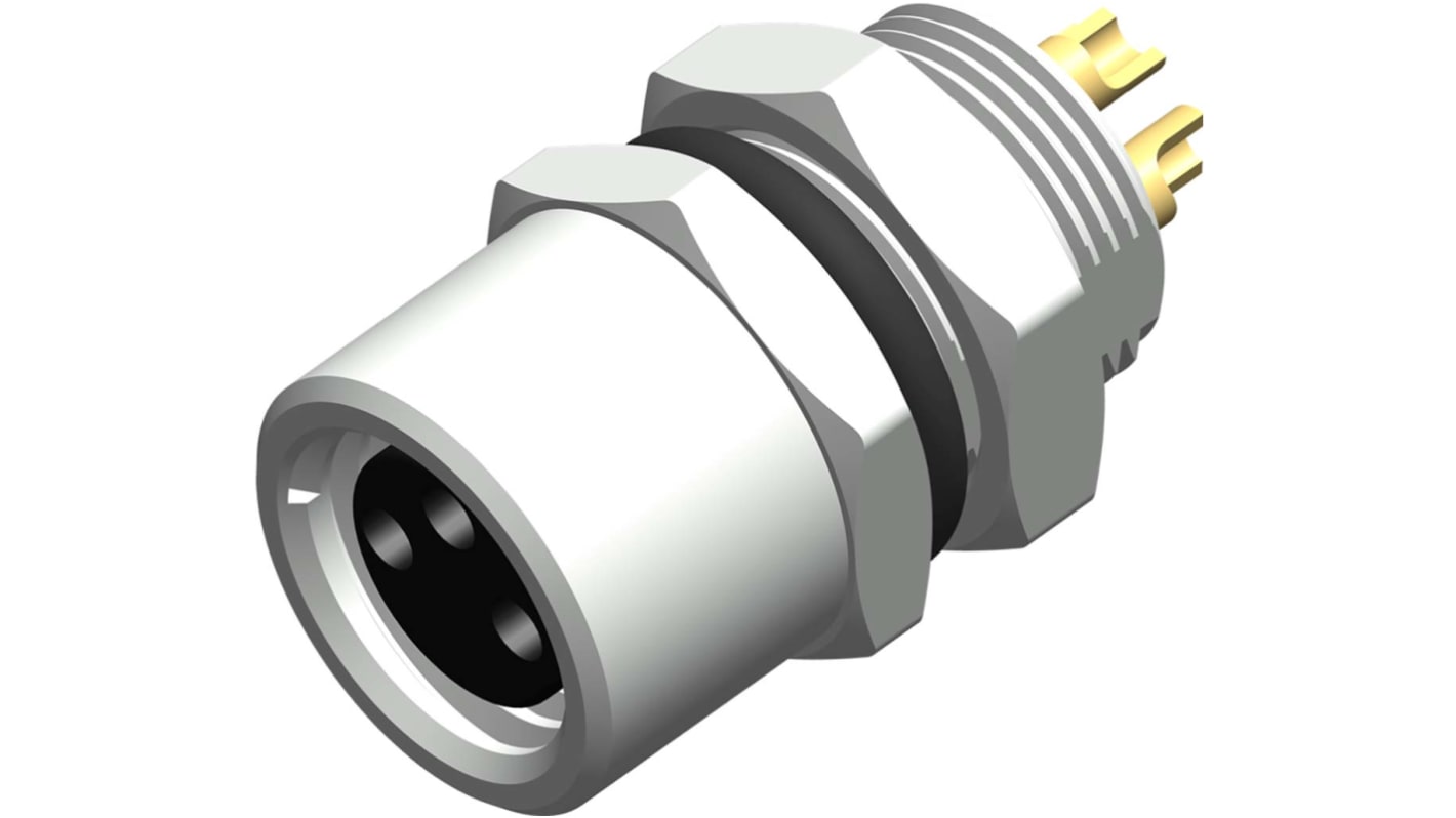 Conector circular RS PRO hembra de 3 vías hembra, Montaje en Panel, IP67