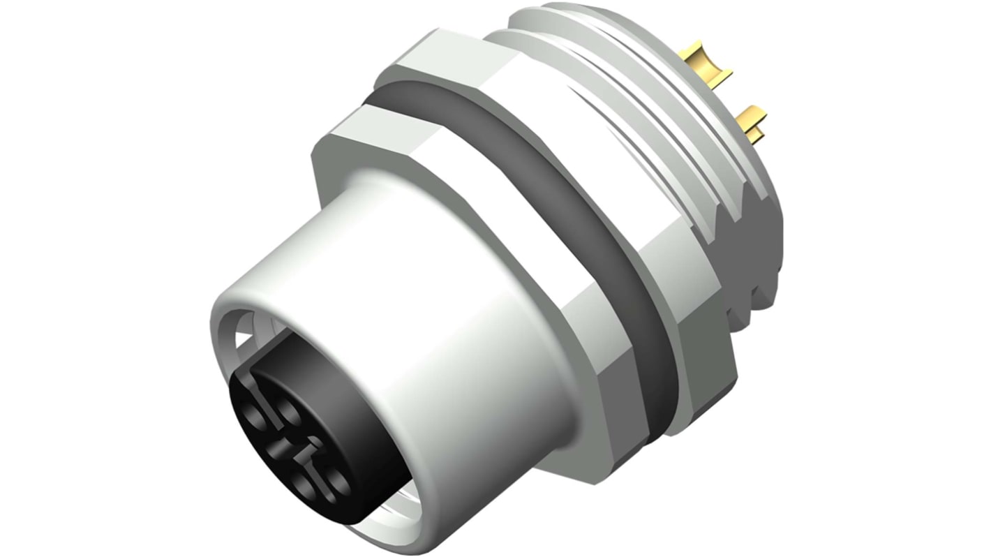RS PRO Circular Connector, 4 Contacts, Front Mount, M12 Connector, Socket, Female, IP67