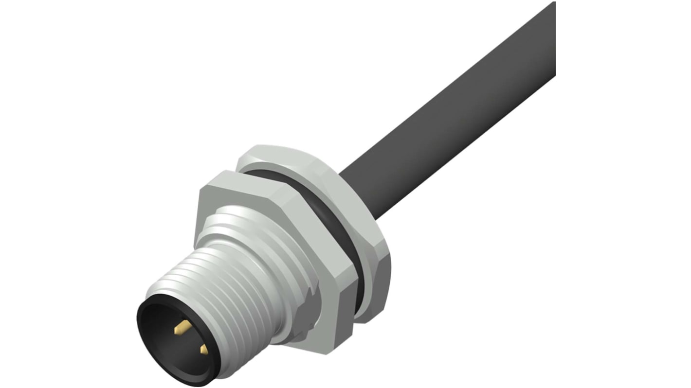 RS PRO Circular Connector, Front Mount, M12 Connector, Socket, Male, IP67