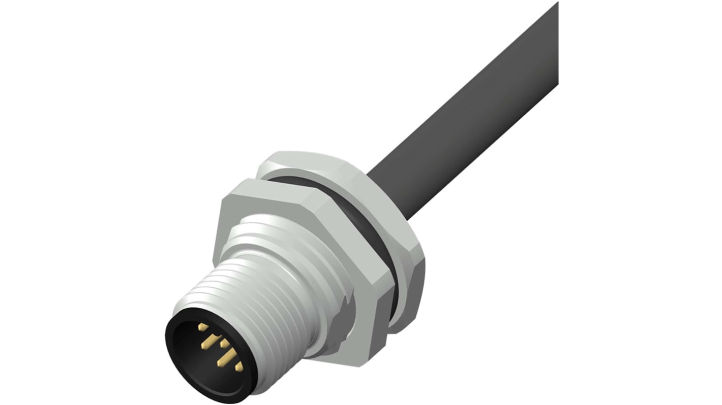 RS PRO Circular Connector, Front Mount, M12 Connector, Socket, Male, IP67