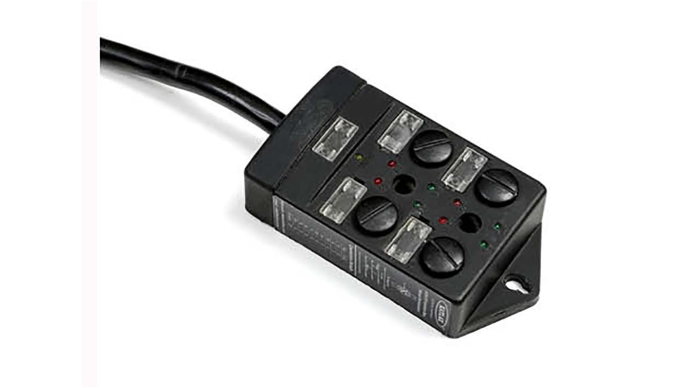 RS PRO Sensor Box, M12, 4 port