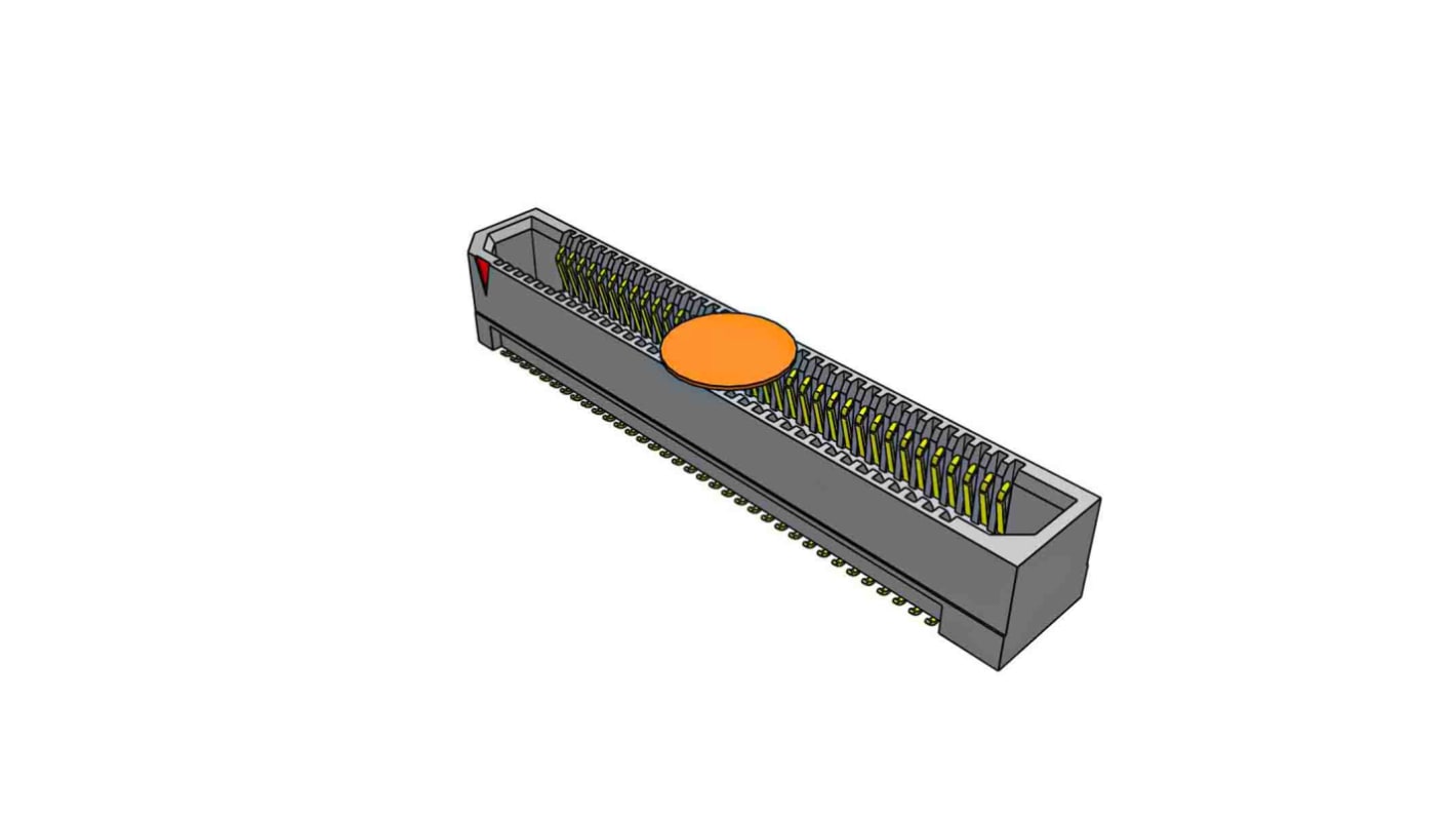 Samtec ASP Series Vertical Surface Mount PCB Socket, 70-Contact, 2-Row, 0.8mm Pitch, Solder Termination