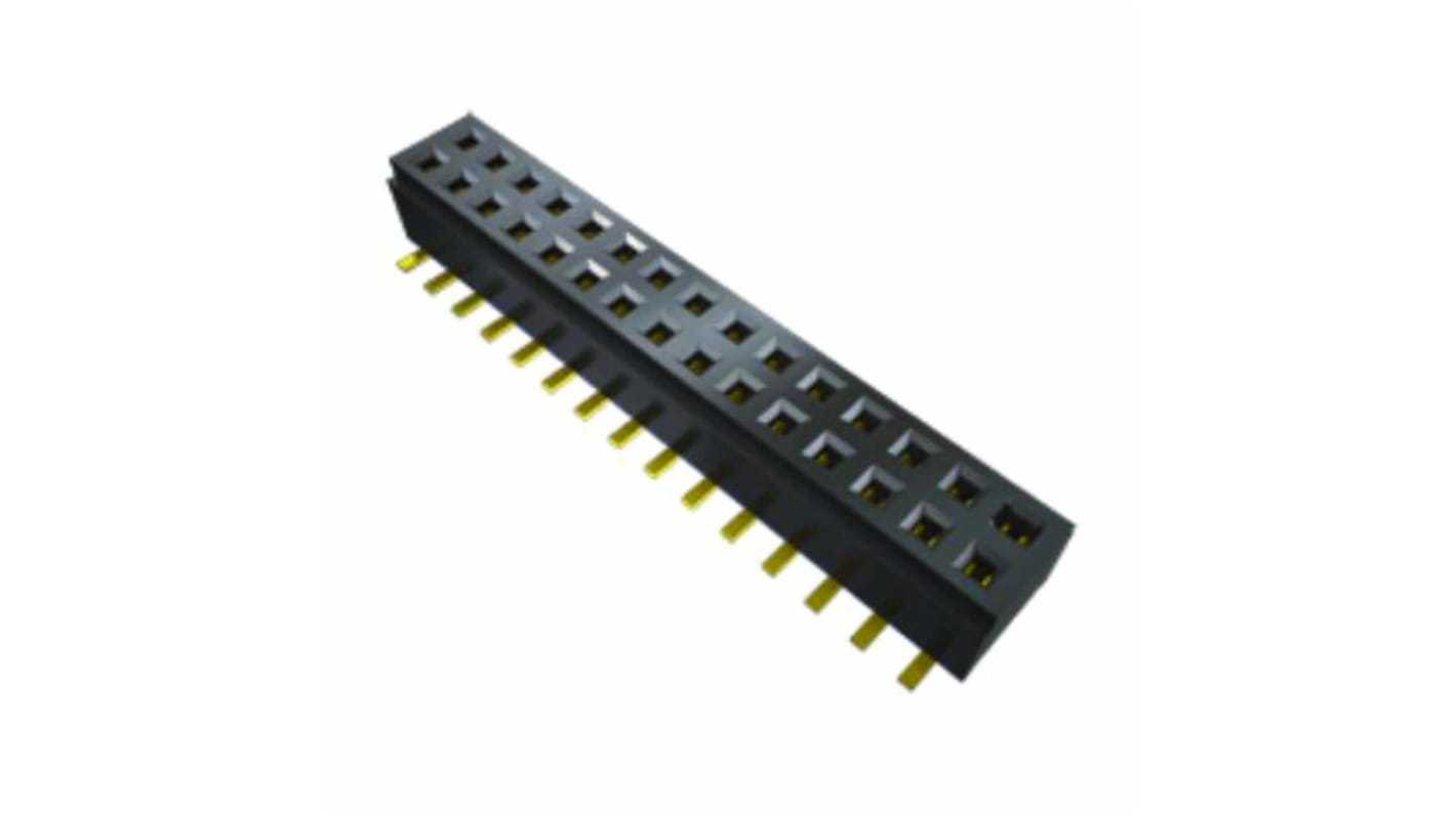 Samtec CLM Series Straight Surface Mount PCB Socket, 4-Contact, 2-Row, 1mm Pitch, Solder Termination