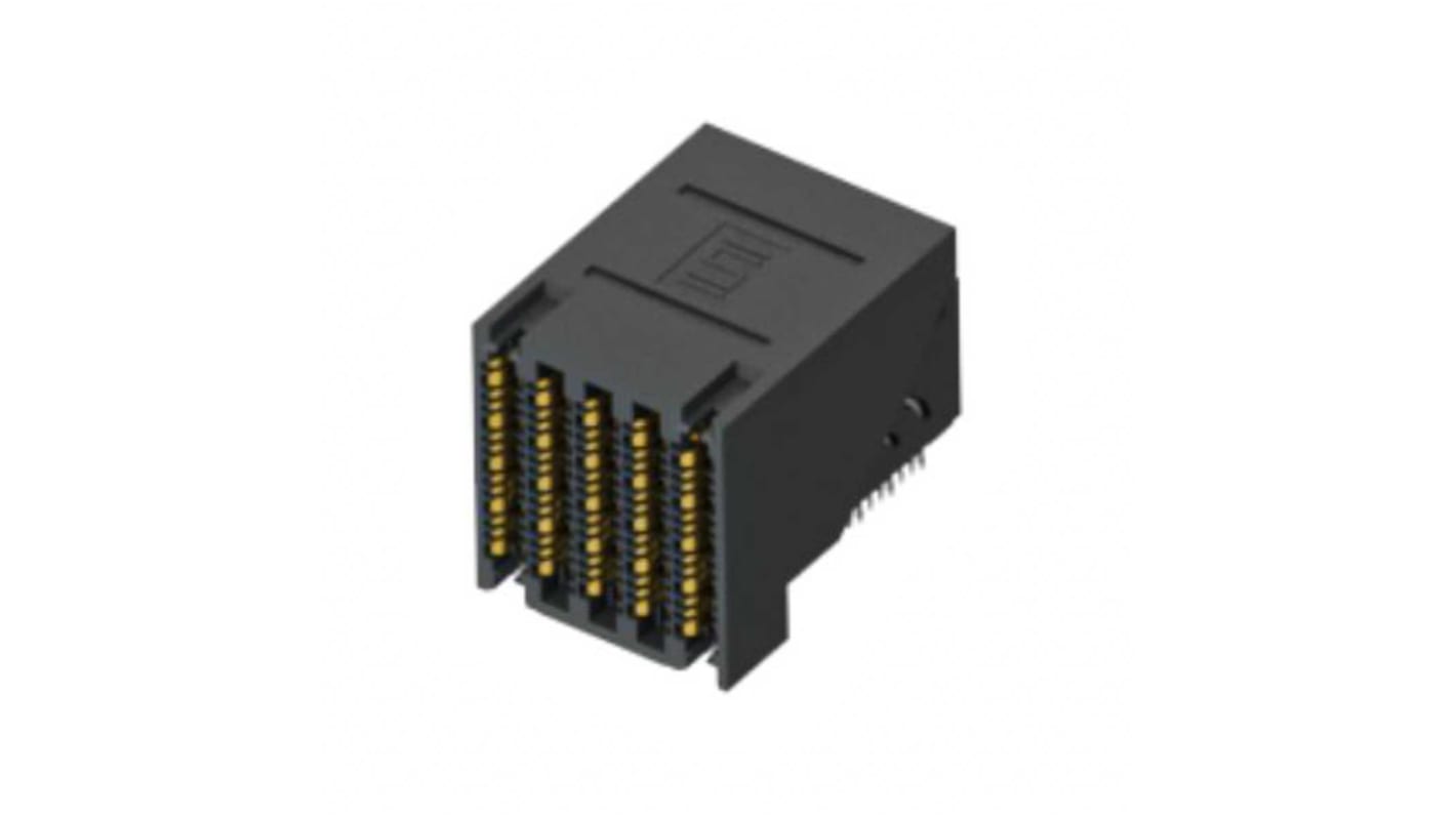 Conector de backplane Samtec, Serie EBTF, paso 2mm, 4 par vías, Ángulo de 90° , Hembra