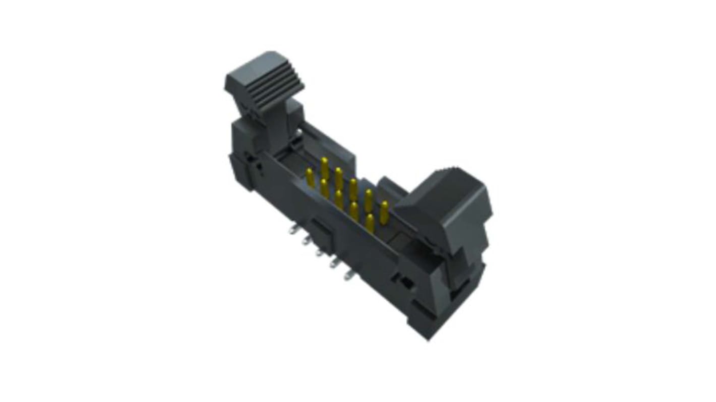 Samtec EHF Series Straight Surface Mount PCB Header, 10 Contact(s), 1.27mm Pitch, 2 Row(s), Shrouded