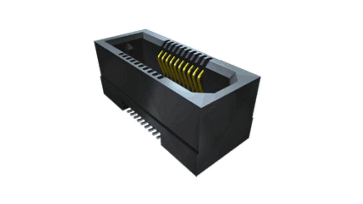 Conector hembra para PCB Samtec serie ERF5, de 20 vías en 2 filas, paso 0.5mm, Montaje Superficial, para soldar