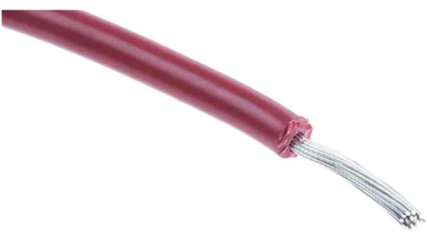 RS PRO Einzeladerleitung 1,32 mm², 16 AWG 30.5m Rot PVC isoliert 1C Litzen