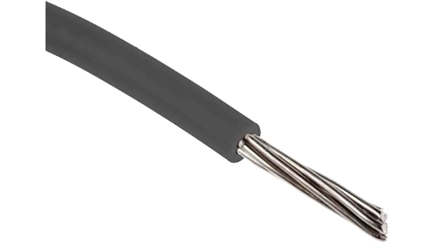 Cable de conexión RS PRO, área transversal 0,22 mm² Filamentos del Núcleo 1C Gris, 300 V, long. 30.5m, 24 AWG