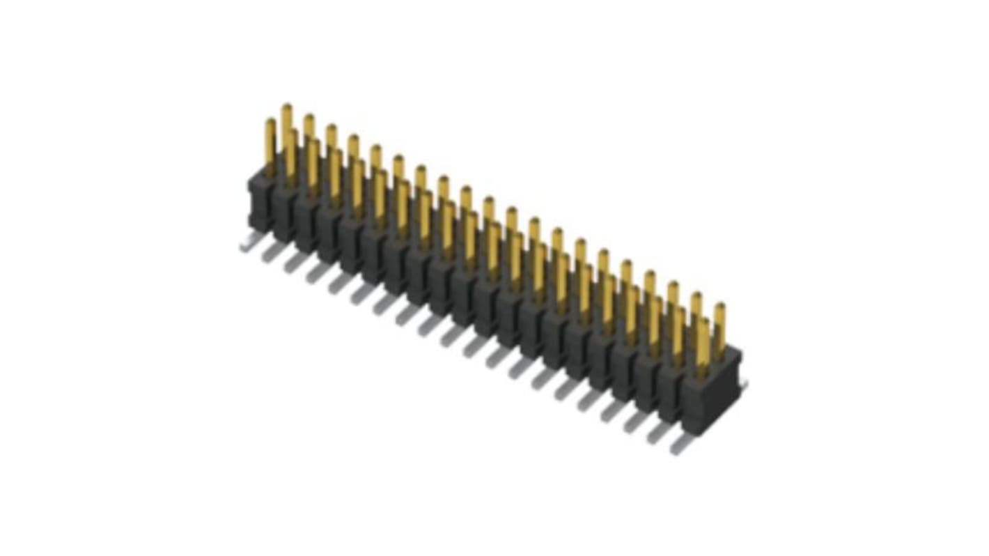 Samtec FTSH Series Right Angle Pin Header, 10 Contact(s), 1.27mm Pitch, 2 Row(s), Unshrouded