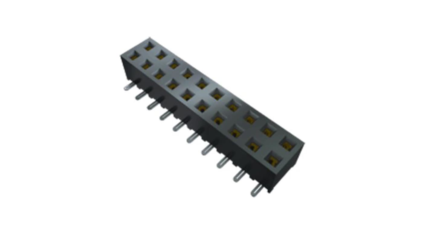 Samtec SMM Series Straight Surface Mount PCB Socket, 8-Contact, 1-Row, 2mm Pitch, Solder Termination