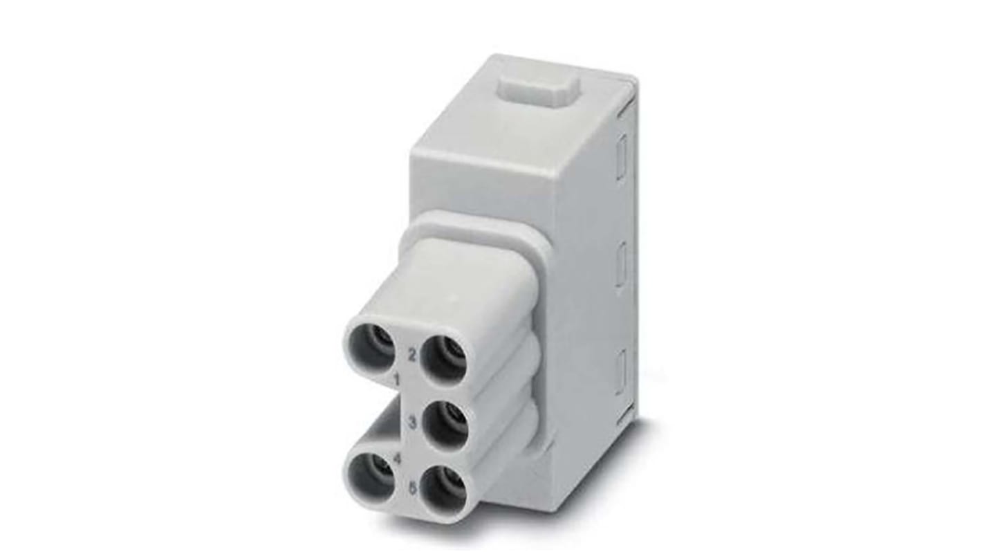 Aislante para conector industrial Phoenix Contact Hembra, serie HC-M-05, para usar con Conector de alimentación de