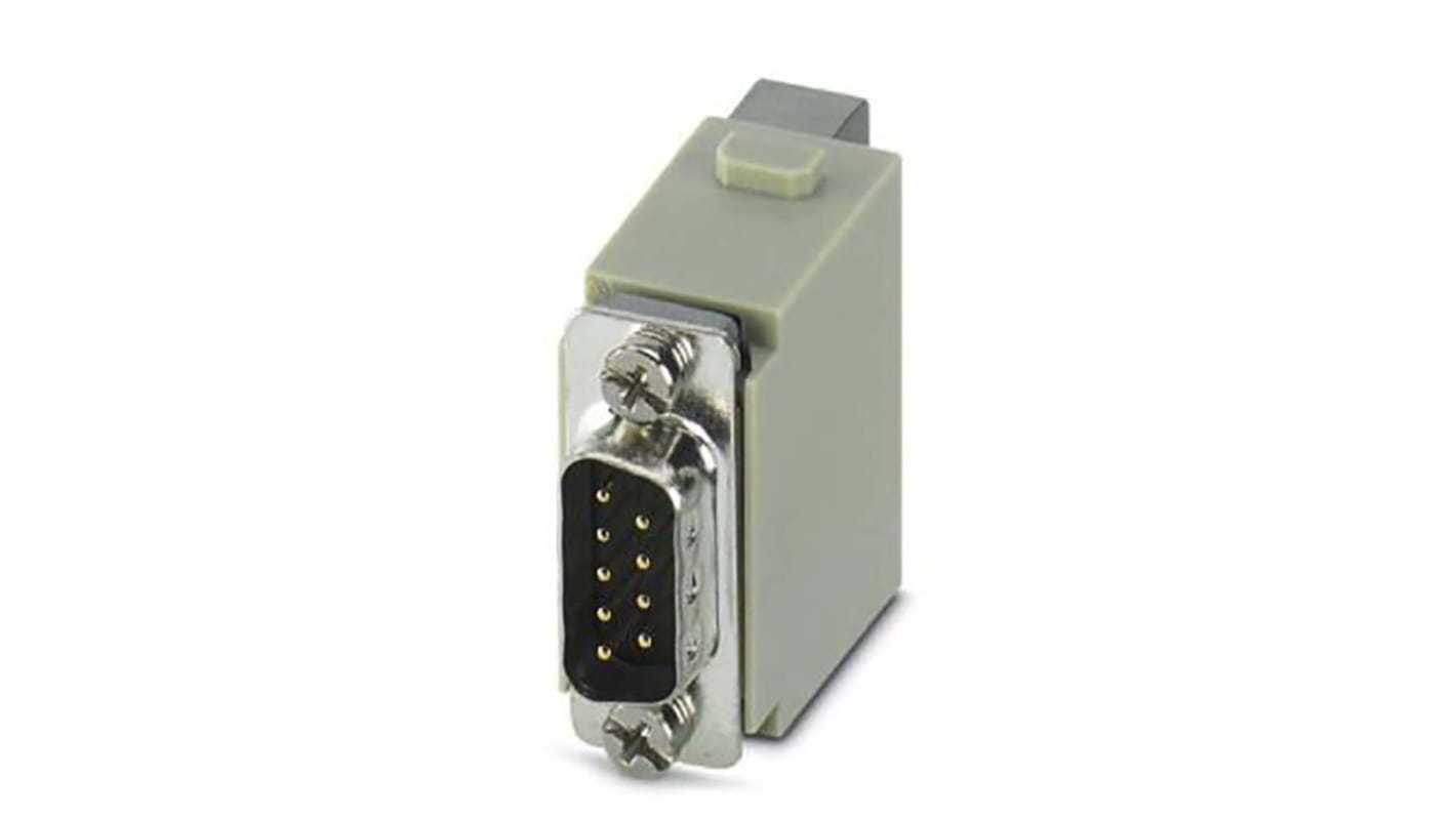 Phoenix Contact Heavy Duty Power Connector Module, 1A, Male, HC-M-DSUB-U Series, 9 Contacts
