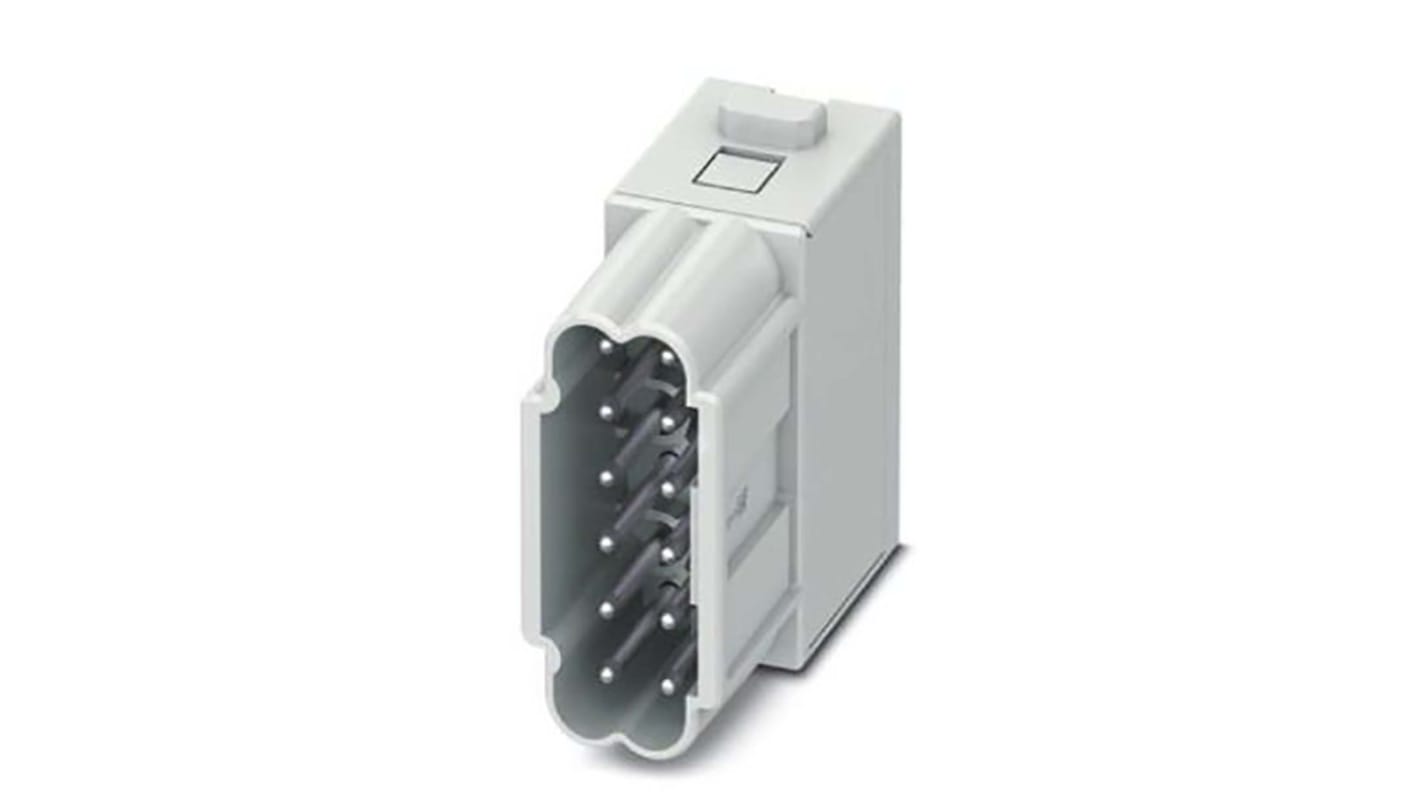 Phoenix Contact Heavy Duty Power Connector Module, 10A, Male, HC-M-12 Series, 12 Contacts