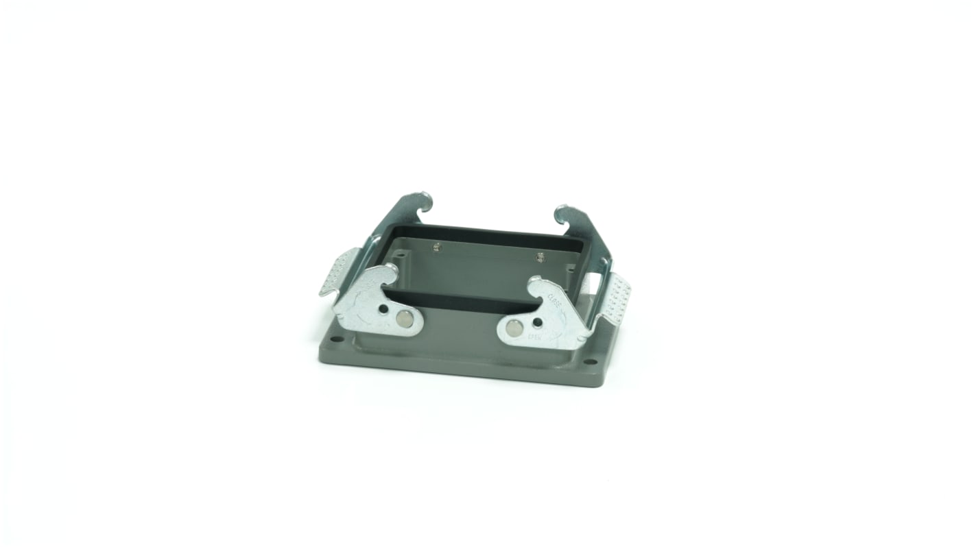 Base para conector industrial RS PRO, 2 palancas, para usar con Encastres de altas prestaciones RS Pro y prensaestopas