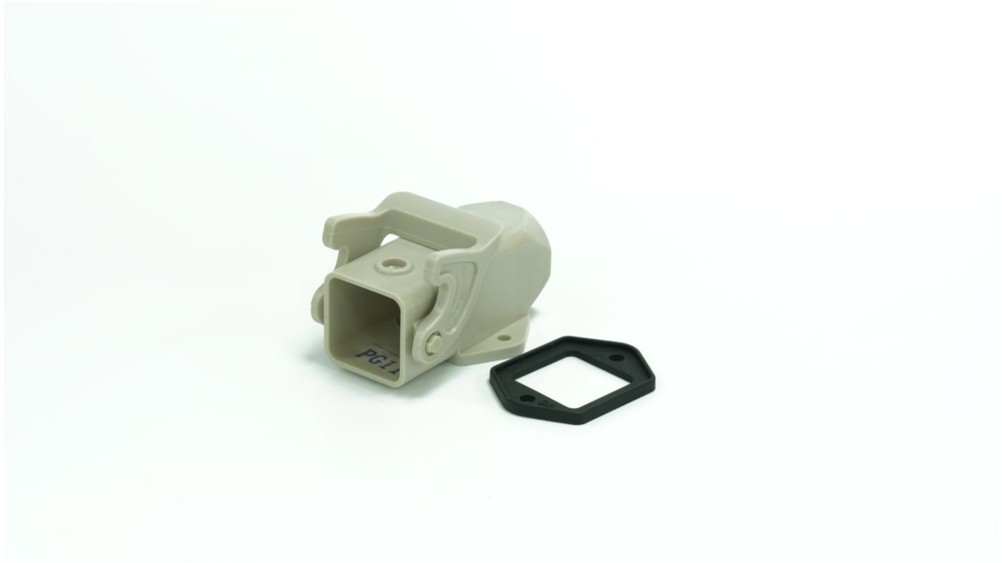 Base para conector industrial RS PRO, con rosca PG11, 1 palanca, para usar con Encastres de altas prestaciones RS Pro y