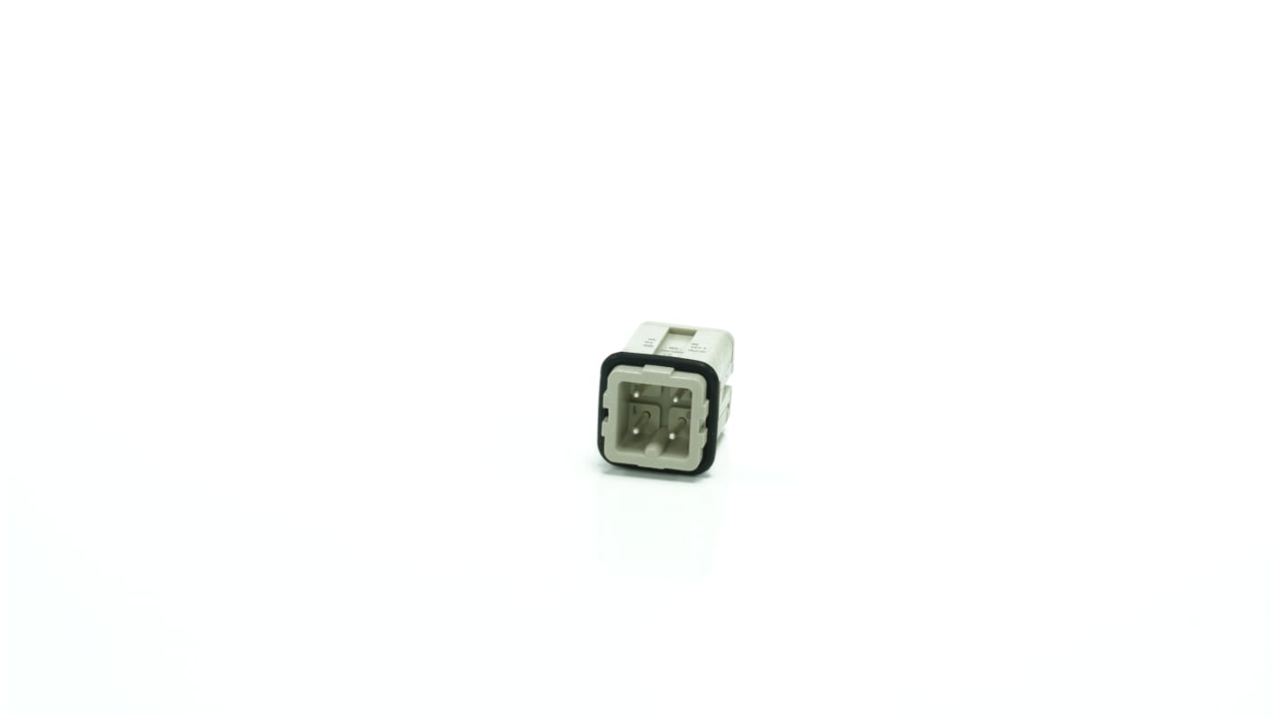 RS PRO Heavy Duty Power Connector Insert, 10A, Male, 3 Contacts