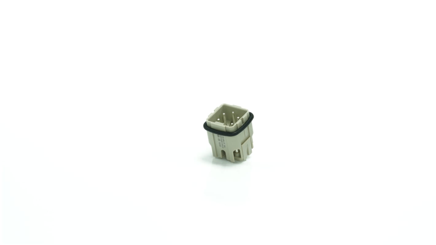 RS PRO Heavy Duty Power Connector Insert, 10A, Male, 4 Contacts